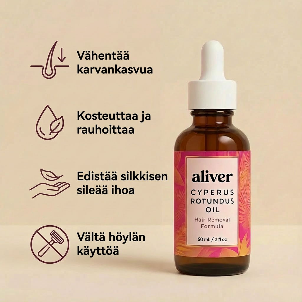 Karvanpoistoöljy – Luonnollisen sileä ja karvaton